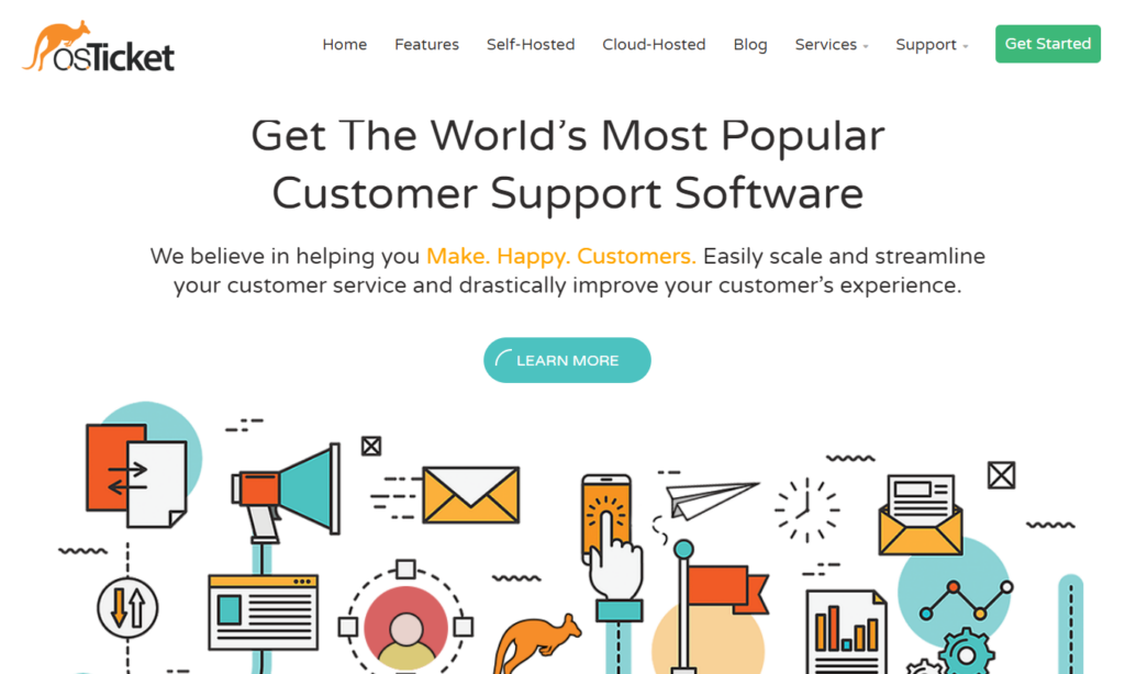 Trang chủ OSTicket - phần mềm help desk mã nguồn mở tập trung vào trải nghiệm khách hàng